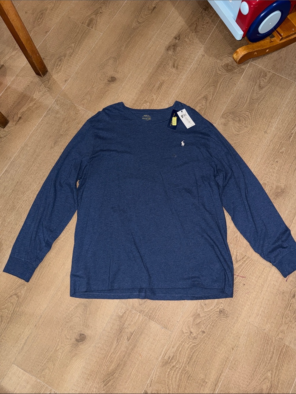 Polo by Ralph Lauren Long-Sleeve Crewneck Shirt - Navy Blue
